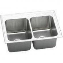 Elkay DLR332212X - 18 Gauge Stainless Steel 33'' x 22'' x 12.125'' Double Bowl Drop-in