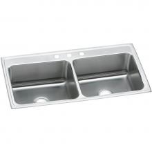 Elkay DLR4322102 - Lustertone Classic Stainless Steel 43'' x 22'' x 10-1/8'', Equal Dou