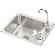 Elkay DRKR2217LC - Lustertone Classic Stainless Steel 22'' x 17'' x 7-5/8'', 2-Hole Sin