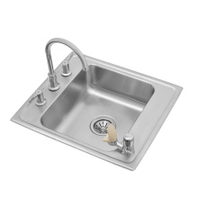 Elkay DRKR2220FFC - Lustertone Classic Stainless Steel 22'' x 19-1/2'' x 7-1/2'' Single