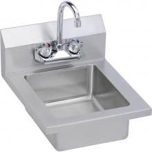 Elkay EHS-14X - Stainless Steel 14'' x 16-1/2'' x 11'' 18 Gauge Hand Sink with Fauce
