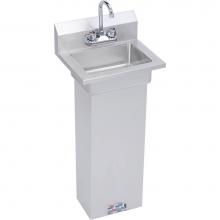 Elkay EHS-18-PEDX - Stainless Steel 18'' x 14-1/2'' x 42'' 18 Gauge Hand Sink with Pedes