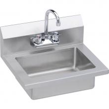 Elkay EHS-18X - Stainless Steel 18'' x 14-1/2'' x 11'' 18 Gauge Hand Sink with Fauce