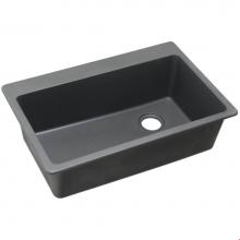 Elkay ELG13322GY0 - Quartz Classic 33'' x 22'' x 9-1/2'' Single Bowl Drop-in Sink, Dusk