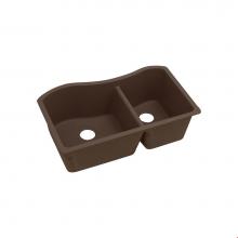 Elkay ELGHU3220RMC0 - Quartz Classic 32-1/2'' x 20'' x 10'', 60/40 Double Bowl Undermount