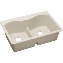 Elkay ELGLB3322BQ0 - Quartz Classic 33'' x 22'' x 9-1/2'', Equal Double Bowl Drop-in Sink