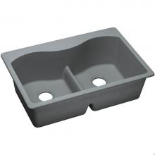 Elkay ELGLB3322GS0 - Quartz Classic 33'' x 22'' x 9-1/2'', Equal Double Bowl Drop-in Sink