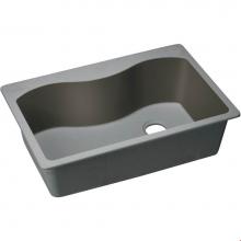 Elkay ELGS3322RGS0 - Quartz Classic 33'' x 22'' x 9-1/2'', Single Bowl Drop-in Sink, Grey