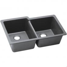 Elkay ELGU250RGS0 - Quartz Classic 33'' x 20-1/2'' x 9-1/2'' Double Bowl Undermount Sink