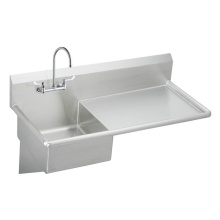 Elkay ESS4924RW4C - Stainless Steel 49-1/2'' x 24'' x 10 Wall Hung Service Sink Kit w/faucet and g
