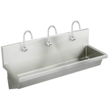Elkay EWMA6020SACC - Stainless Steel 60'' x 20'' x 8'' Wall Hung Multiple Station Hand Wa