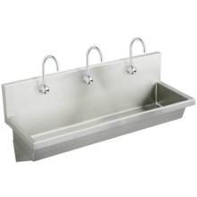 Elkay EWMA7220SACMC - Stainless Steel 72'' x 20'' x 8'' Wall Hung Multiple Station Hand Wa