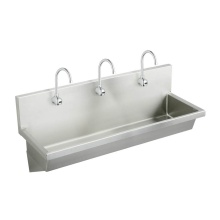 Elkay EWMA7220SACTMC - Stainless Steel 72'' x 20'' x 8'' Wall Hung Multiple Station Hand Wa
