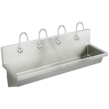 Elkay EWMA9620SACMC - Stainless Steel 96'' x 20'' x 8'' Wall Hung Multiple Station Hand Wa