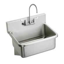 Elkay EWS3120W4C - Stainless Steel 31'' x 19.5'' x 10-1/2'' Wall Hung Single Bowl Hand