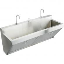 Elkay EWSF26026SACC - Stainless Steel 60'' x 23'' x 26'', Wall Hung Double Station Surgeon