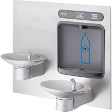 Elkay HTHB-OVLSEBP-I - Halsey Taylor HydroBoost Bottle Filling Station & Bi-Level Integral OVL-II Fountain Non-Filter