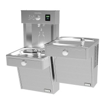 Elkay HTHBHVR8BLR-NF - HydroBoost Vandal-Resistant Bottle Filling Station & Bi-Level Reverse ADA Cooler Non-Filtered