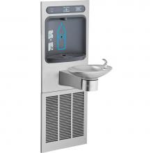 Elkay HTHBWF-OVLER-I - Halsey Taylor HydroBoost Bottle Filling Station & Integral OVL-II Fountain Filtered Refrigerat