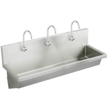 Elkay J6020S-J - Stainless Steel 60'' x 20'' x 8'' Wall Hung Multiple Station Hand Wa