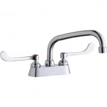 Elkay LK406AT08T6 - 4'' Centerset with Exposed Deck Faucet with 8'' Arc Tube Spout 6'' W