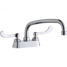 Elkay LK406AT10T4 - 4'' Centerset with Exposed Deck Faucet with 10'' Arc Tube Spout 4''