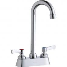 Elkay LK406GN05L2 - 4'' Centerset with Exposed Deck Faucet with 5'' Gooseneck Spout 2''
