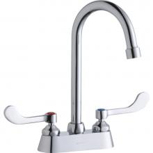 Elkay LK406GN05T4 - 4'' Centerset with Exposed Deck Faucet with 5'' Gooseneck Spout 4''