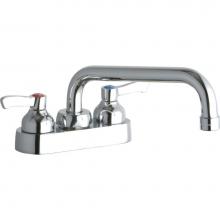 Elkay LK406TS08L2 - 4'' Centerset with Exposed Deck Faucet with 8'' Tube Spout 2'' Lever