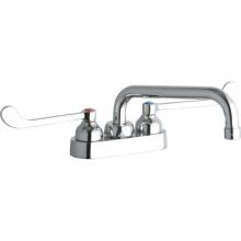 Elkay LK406TS08T6 - 4'' Centerset with Exposed Deck Faucet with 8'' Tube Spout 6'' Wrist