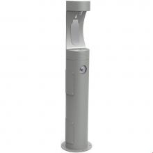 Elkay LK4400BFFRKGRY - Outdoor ezH2O Bottle Filling Station Pedestal, Non-Filtered Non-Refrigerated Freeze Resistant Gray