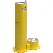 Elkay LK4400DBYLW - Outdoor Fountain Pedestal with Pet Station Non-Filtered, Non-Refrigerated Yellow