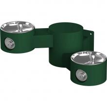 Elkay LK4406EVG - Outdoor Drinking Fountain Wall Mount, Bi-Level, Non-Filtered Non-Refrigerated, Evergreen