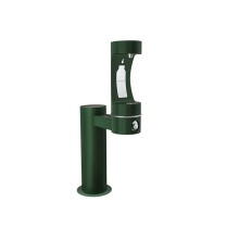 Elkay LK4410BFEVG - Outdoor ezH2O Bottle Filling Station Single Pedestal Non-Filtered Non-Refrigerated Evergreen