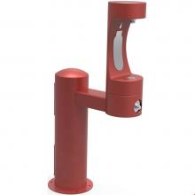 Elkay 4410BFFRKRED - Halsey Taylor Endura II Outdoor HydroBoost Bottle Filling Station, Pedestal Non-Filtered Non-Refri