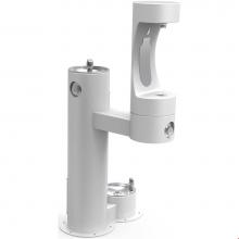 Elkay 4420BF1LDBFRKWHT - Halsey Taylor Outdoor HydroBoost Bottle Filling Station,  Bi-Level w/ Pet Station Non-Filtered Non