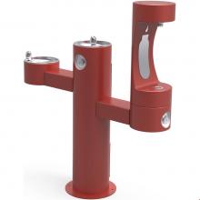 Elkay LK4430BF1LRED - Outdoor ezH2O Lower Bottle Filling Station Tri-Level Pedestal, Non-Filtered Non-Refrigerated Red