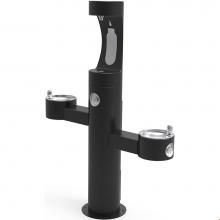 Elkay LK4430BF1UBLK - Outdoor ezH2O Upper Bottle Filling Station Tri-Level Pedestal, Non-Filtered Non-Refrigerated Black