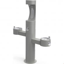 Elkay LK4430BF1UGRY - Outdoor ezH2O Upper Bottle Filling Station Tri-Level Pedestal, Non-Filtered Non-Refrigerated Gray
