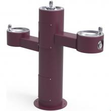 Elkay LK4430PUR - Outdoor Fountain Tri-Level Pedestal Non-Filtered, Non-Refrigerated Purple