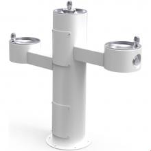 Elkay LK4430FRKWHT - Outdoor Fountain Tri-Level Pedestal Non-Filtered, Non-Refrigerated White