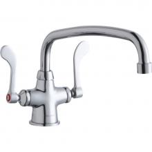 Elkay LK500AT12T4 - Single Hole with Concealed Deck Faucet with 12'' Arc Tube Spout 4'' Wristblade