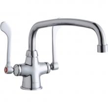Elkay LK500AT12T6 - Single Hole with Concealed Deck Faucet with 12'' Arc Tube Spout 6'' Wristblade
