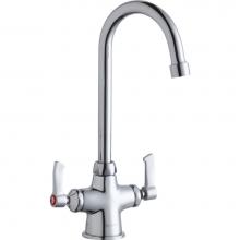 Elkay LK500GN05L2 - Single Hole with Concealed Deck Faucet with 5'' Gooseneck Spout 2'' Lever Hand
