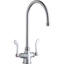 Elkay LK500GN08T4 - Single Hole with Concealed Deck Faucet with 8'' Gooseneck Spout 4'' Wristblade