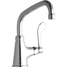 Elkay LK535AT08T4 - Single Hole with Single Control Faucet with 8'' Arc Tube Spout 4'' Wristblade