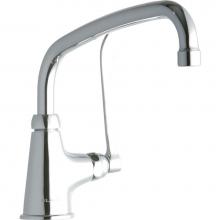 Elkay LK535AT10T6 - Single Hole with Single Control Faucet with 10'' Arc Tube Spout 6'' Wristblade