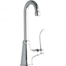 Elkay LK535GN04T4 - Single Hole with Single Control Faucet with 4'' Gooseneck Spout 4'' Wristblade