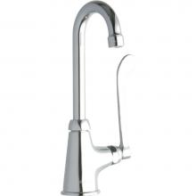Elkay LK535GN04T6 - Single Hole with Single Control Faucet with 4'' Gooseneck Spout 6'' Wristblade