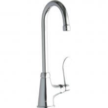 Elkay LK535GN05T4 - Single Hole with Single Control Faucet with 5'' Gooseneck Spout 4'' Wristblade